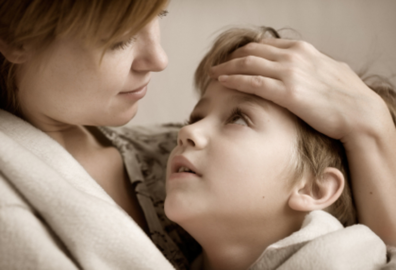 Mother together with the son. Tenderness, love and care.