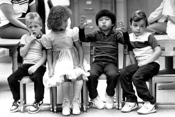 SEP 20 1987 Maranda Francisco seems shocked by boys first day of school Credit: The Denver Post (Denver Post via Getty Images)